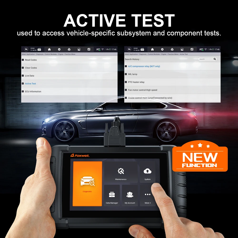 FOXWELL NT809 OBD2 Scanner Automotive Scanner Bidirectional Active Test 30 Reset OBD2 Code Reader Professional Diagnostic Tools