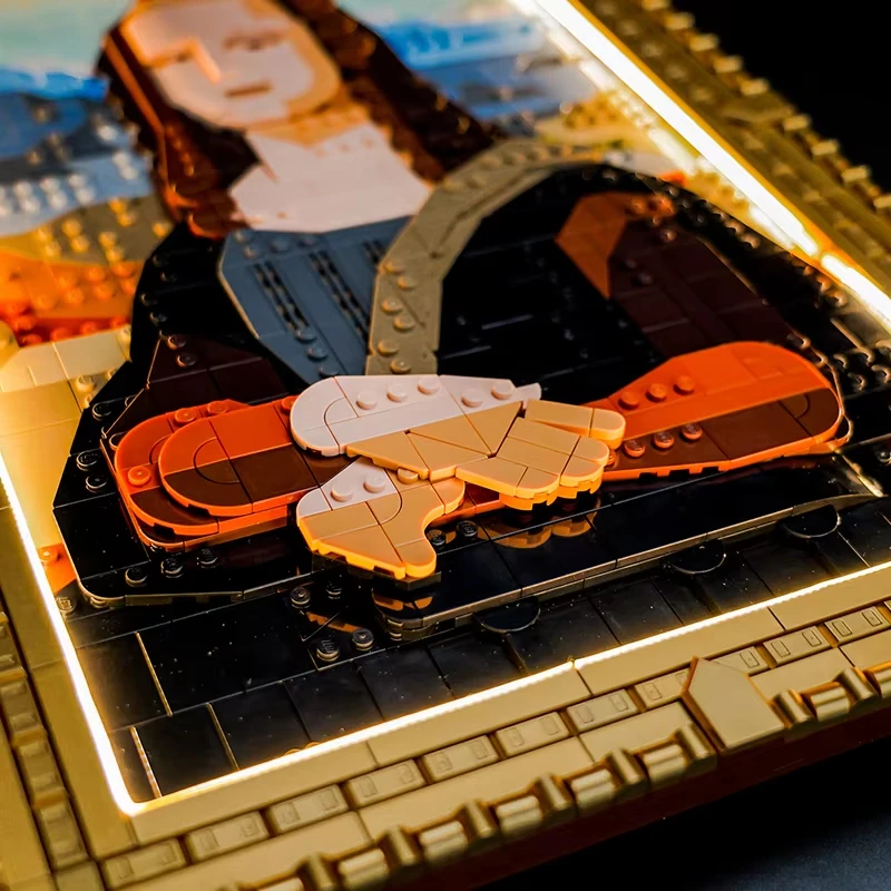 DIY Mona Lisa Building Blocks – World Famous Painting Replica,Bricks Kit,Iconic Smile and Landscape Background, Perfect for Gift view 6