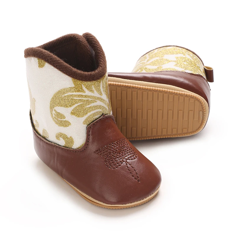 Winterstiefel für Babys, Jungen und Mädchen, 0–18 Monate, im Western-Stil, aus Denim, ideal zum Laufenlernen, warm, lässig, modisch. – Detail 20