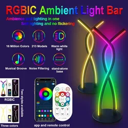 RGB LED Night Light Bar, Música Controle de Som, Pickup Rhythm, Lâmpada Ambiente, APP Controle Remoto para Sala, TV, Jogos, Atmosfera