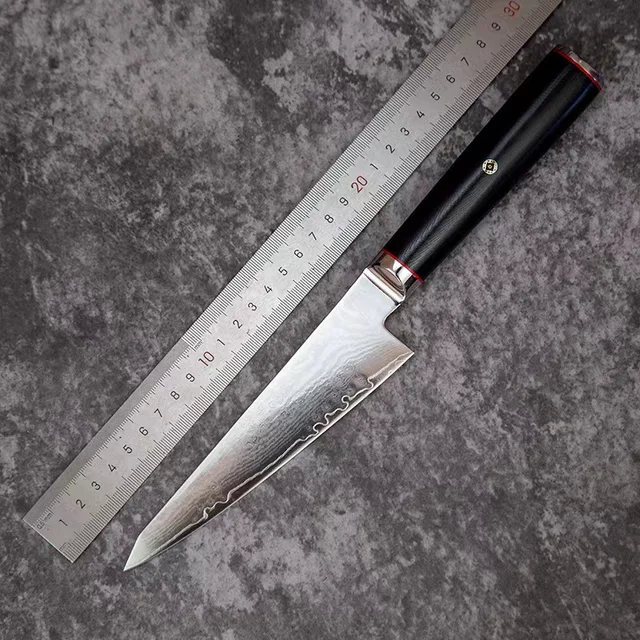 6 Cal nóż introligatorski 73 warstwy ostrze ze stali damasceńskiej G10 uchwyt ostry tasak szefa kuchni Paring Kiritsuke noże kuchenne narzędzia do gotowania