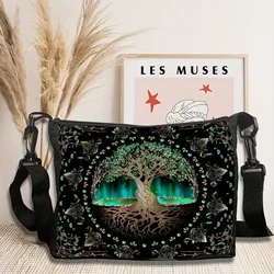 Tree of Life Magic Tree Print Shoulder Bag, Tarot Card Lover Crossbody Bag Fashion Crossbody Bag