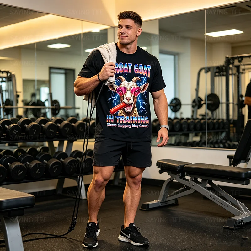 Throat Goat Ridiculous Dirty Vulgar Junggesellenabschied Damen Herren T-Shirt Y2k Crazy Stupid Throat Goat in Training Spruch T-Shirt Top – Detail 4