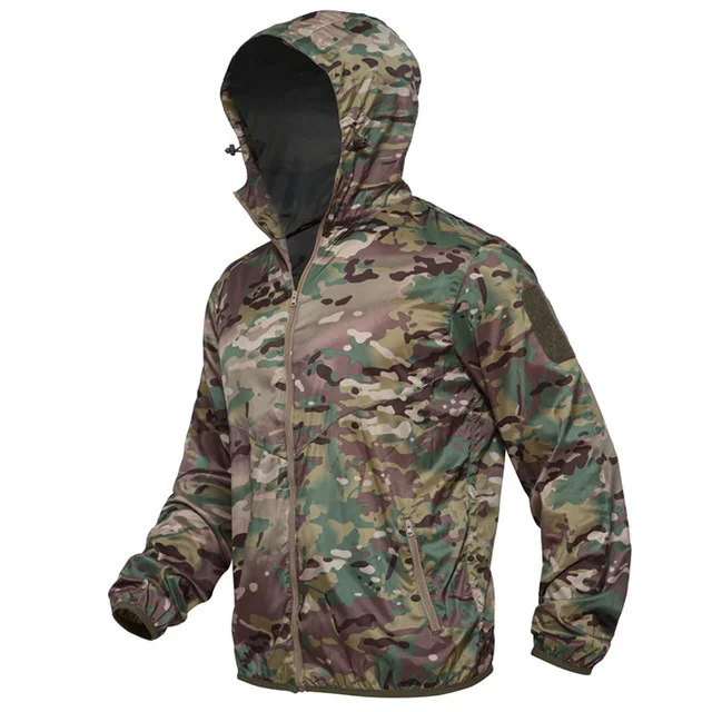 Giacche tattiche mimetiche in pelle da uomo Ultra leggero Quick Dry Combat cappotto impermeabile tuta da pesca estiva militare abbigliamento da