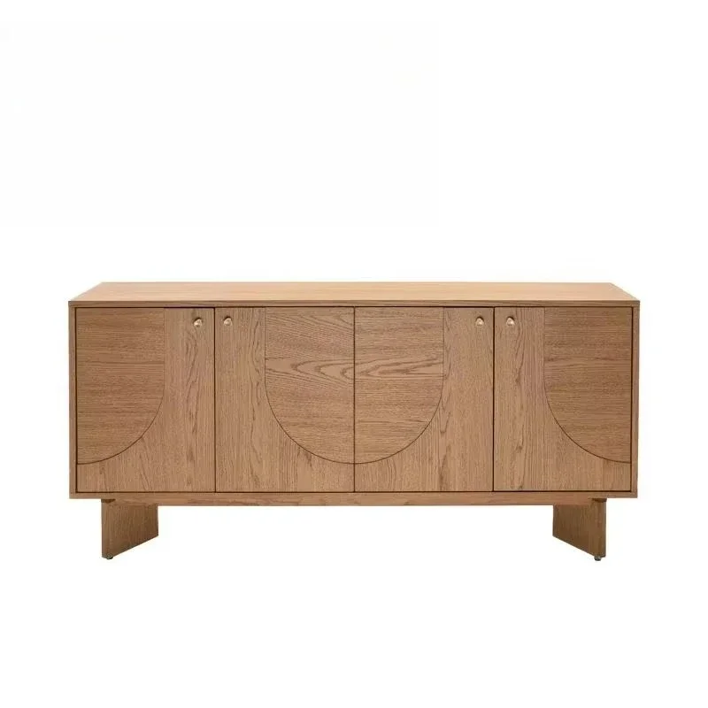 

Modern 4-door decorative sideboard wooden Nordic restaurant buffet cabinet luxury foyer cabinet furniture