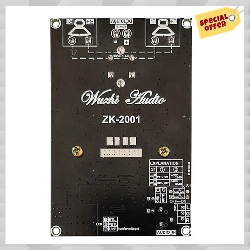 Modul Papan Amplifier Digital 2X Pengiriman 24 Jam 2001 Pure Rear Stage High Power TPA3221 Stereo 100Wx2 Bridge Mono 200W