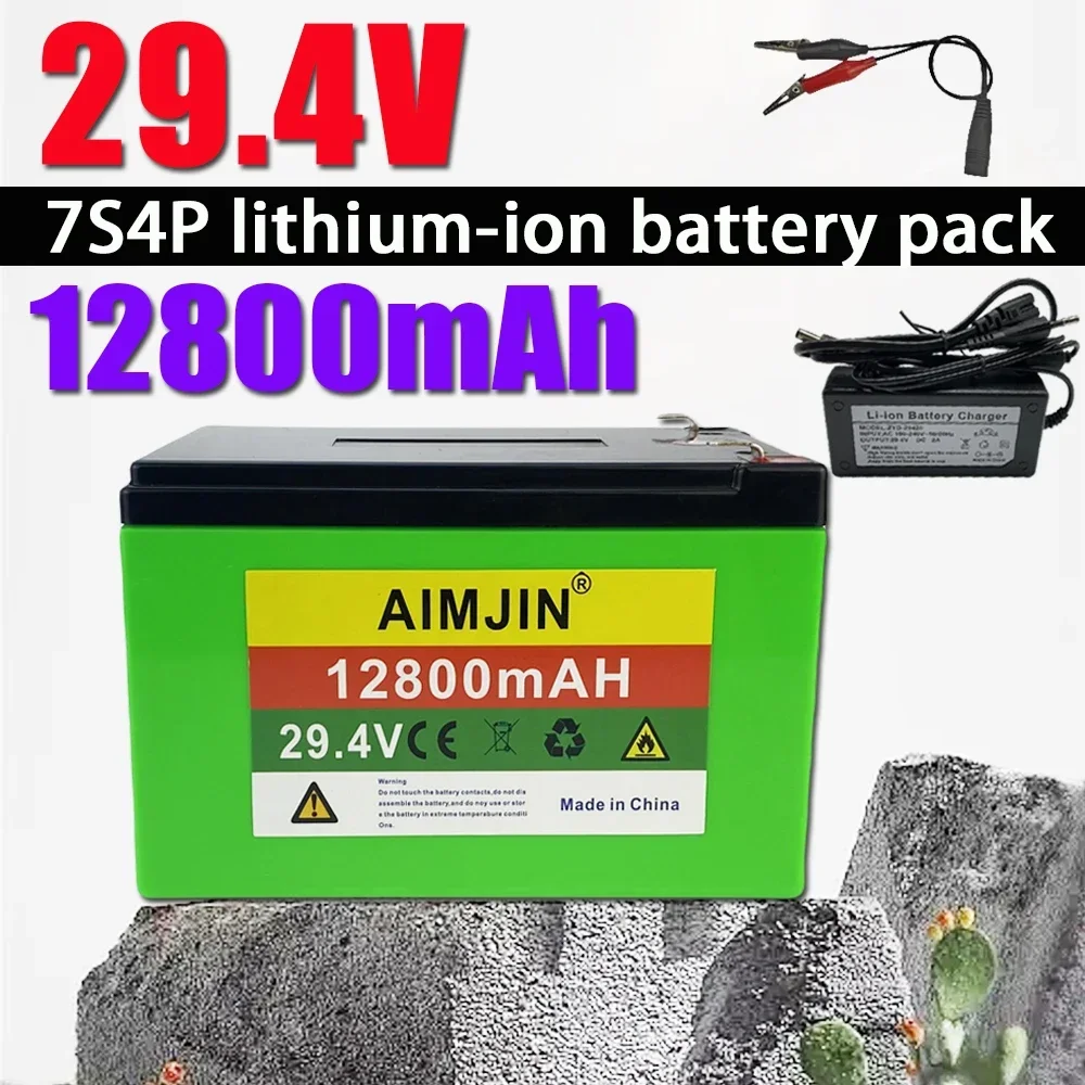 

7S4P 24v 12ah battery pack 15A BMS 250w 29.4V 12000mAh battery pack for wheelchair motor electric power