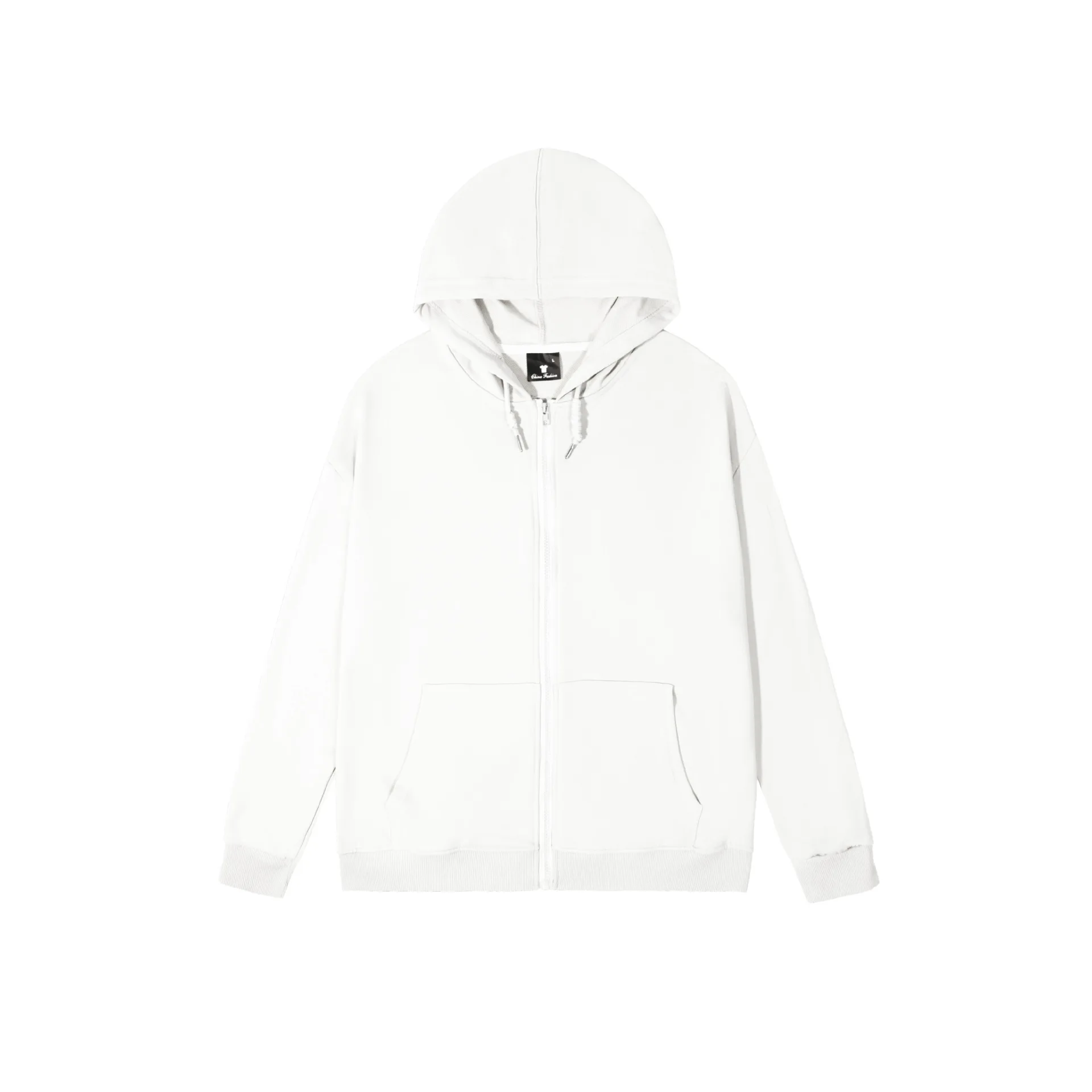 Men Zipper Hoodies Sweatshirt Solid Long Sleeve Sporty Loose Sweatshirt Cardigan Pockets Loose Spliced Coats Male Autumn Winter