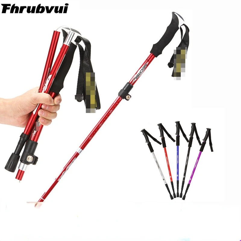 

Outdoor Trekking Poles Folding Hiking Stick Collapsible Hiking Poles Trekking Stick Walking Poles Nordic Walking Sticks