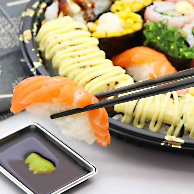 6Pairs Stainless Steel Chopsticks Reusable Lightweight 304 Metal Chopsticks Square Lightweight Non-Slip Chop,Dishwasher Safe