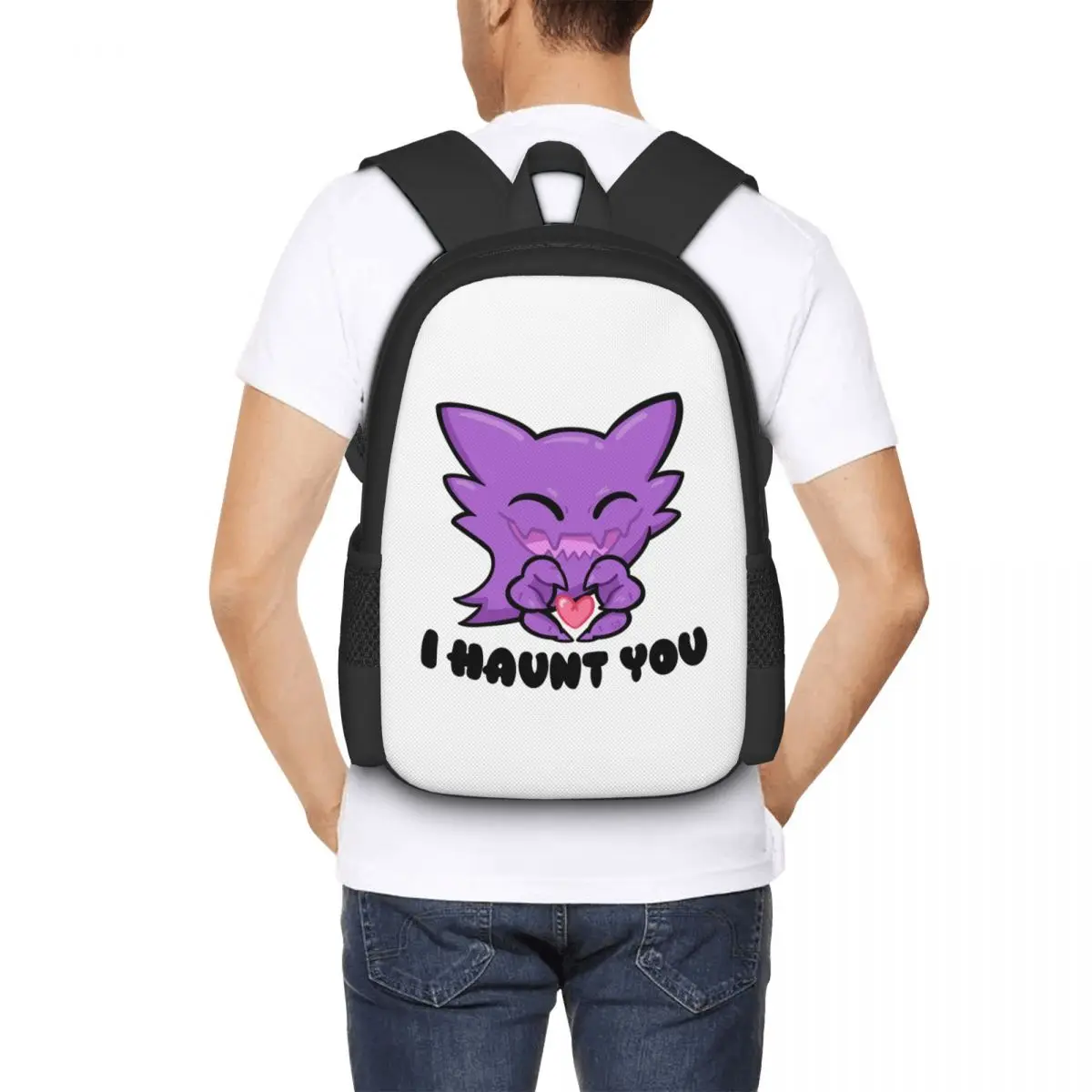 

Haunter I Haunt You Student Backpack School Bag Hiking Travel Daypack for Men Women Fashion Bookbag Shoulder Bags