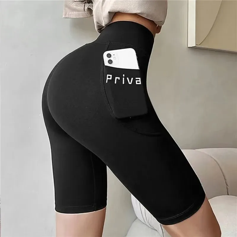Nice Women Yoga Sports Shorts High Waist Fitness Shorts Casual Streetwear Short Trousers Female Tight Shorts For Ladies Workout