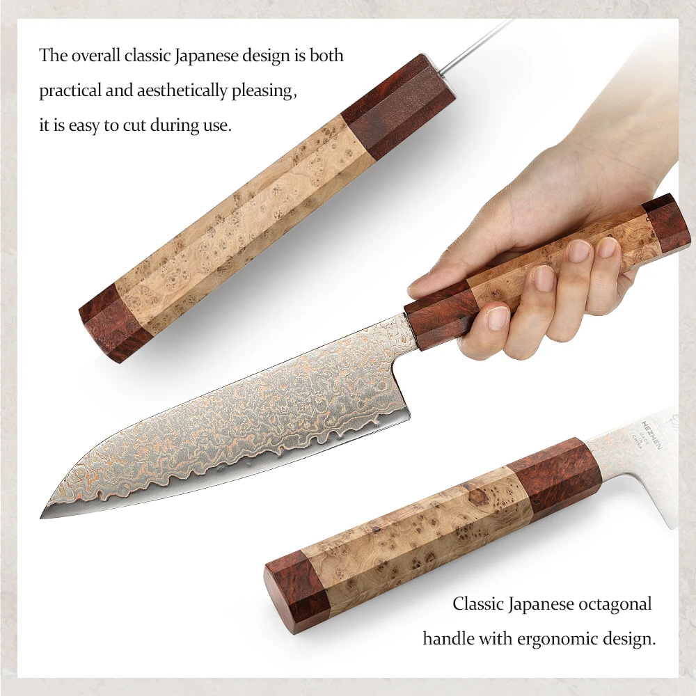 Hezhen 7.2" Santoku — photo 5