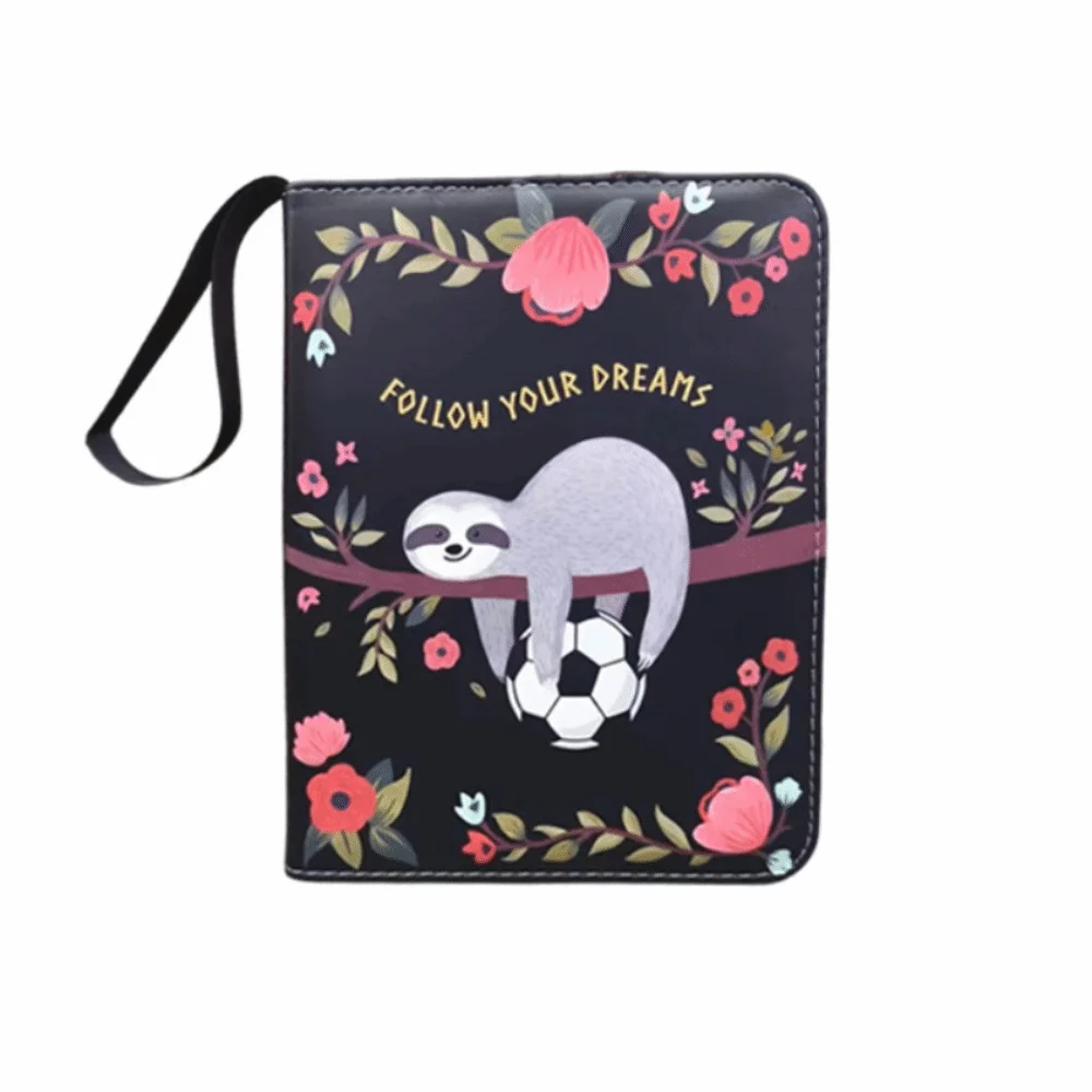 Cool Large Capacity Card Binder PU Leather Loose Leaf Card Collection Holder Waterproof Zipper Card Album Anime Game