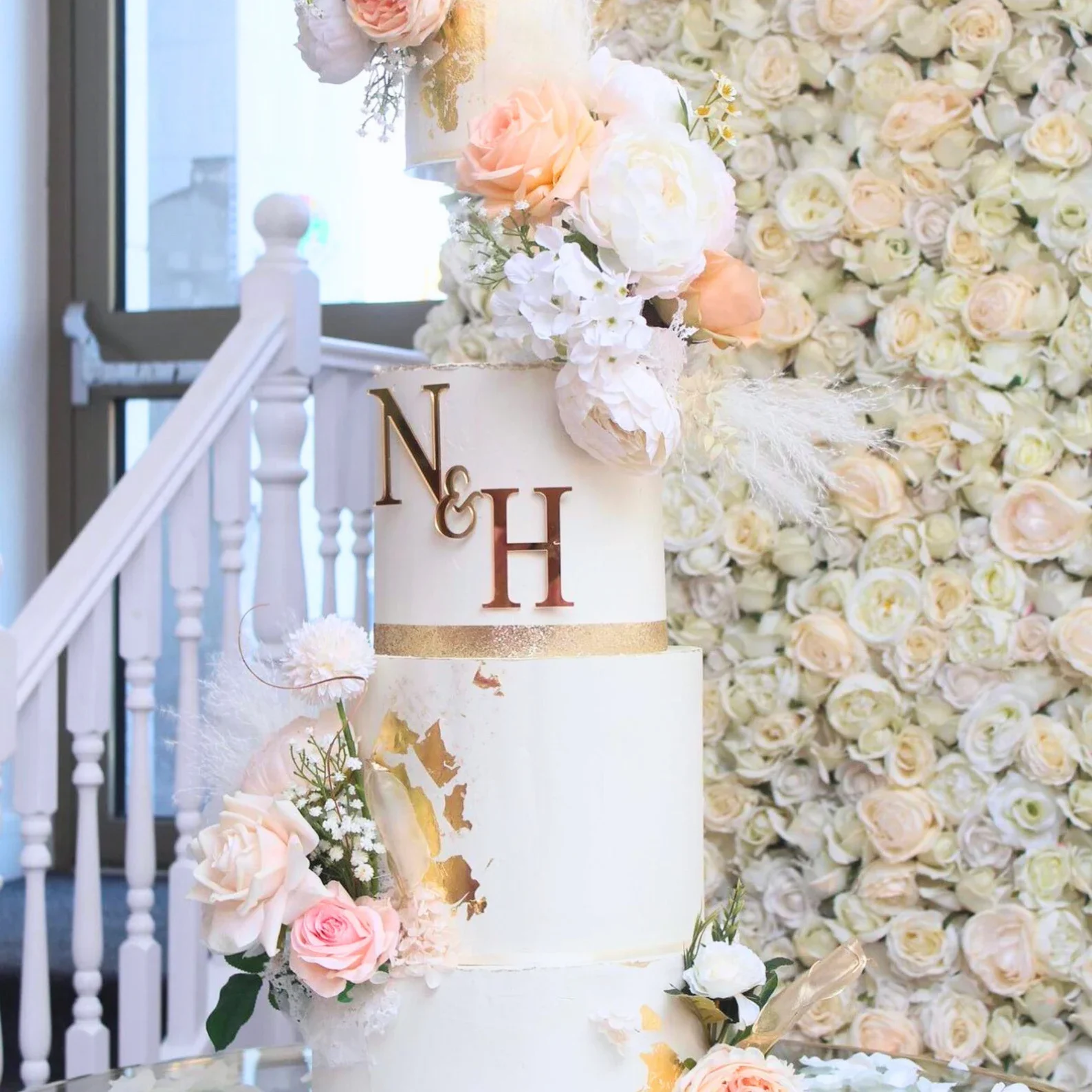 Initials Cake Charms,Initials Wedding Cake Toppers, Monogram Wedding Cake Topper, Custom Personalised Gold Silver Cake Topper