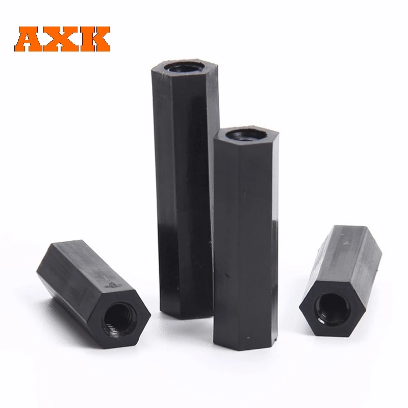 20/ 50Pcs M2 M2.5 M3 M4 M5 Black/ White Nylon Hex Female to Female Standoff Nylon Plastic Hexagon Thread PCB Motherboard Spacer