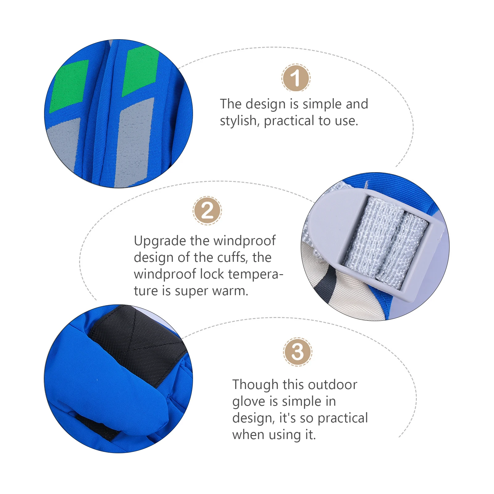 زوج واحد من قفازات ركوب الخيل للتزلج، قفازات ركوب الدراجات المريحة للتنفس للرياضات الخارجية، هدية مغامرة الشتاء