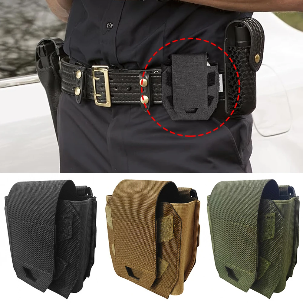 Shackles Holder Tactical Handcuffs Handcuffs Molle Pouch Shackles Case Universal Holster Quick Release Standard Cuffs for Vest view 3