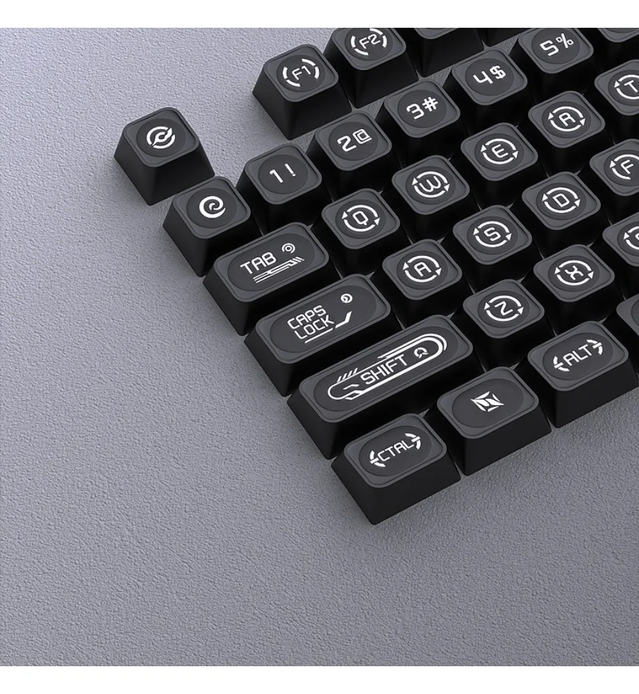 

Keycaps: Personalized keycaps original factory mini full set mechanical keyboard sublimation cat's eye stone black two-tone
