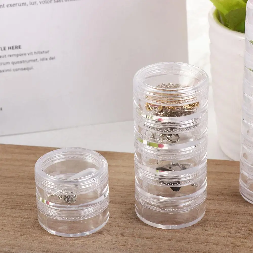 

Portable with Cover Stackable Clear for Bracelet Earrings Eye Cream Box Face Cream Box Jewelry Storage Box Makeup Organizer