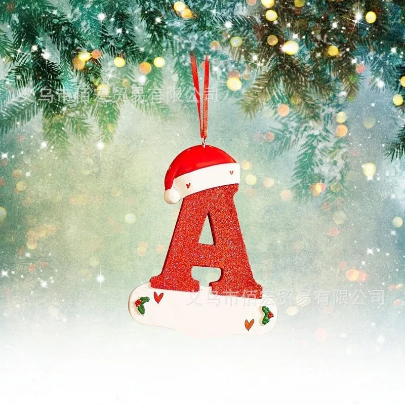 1pc Christmas Tree Decoration for Home 2025 Letter Pendant Pendant Xmas 2026 New Year Decor Ornament Noel supplies accessories