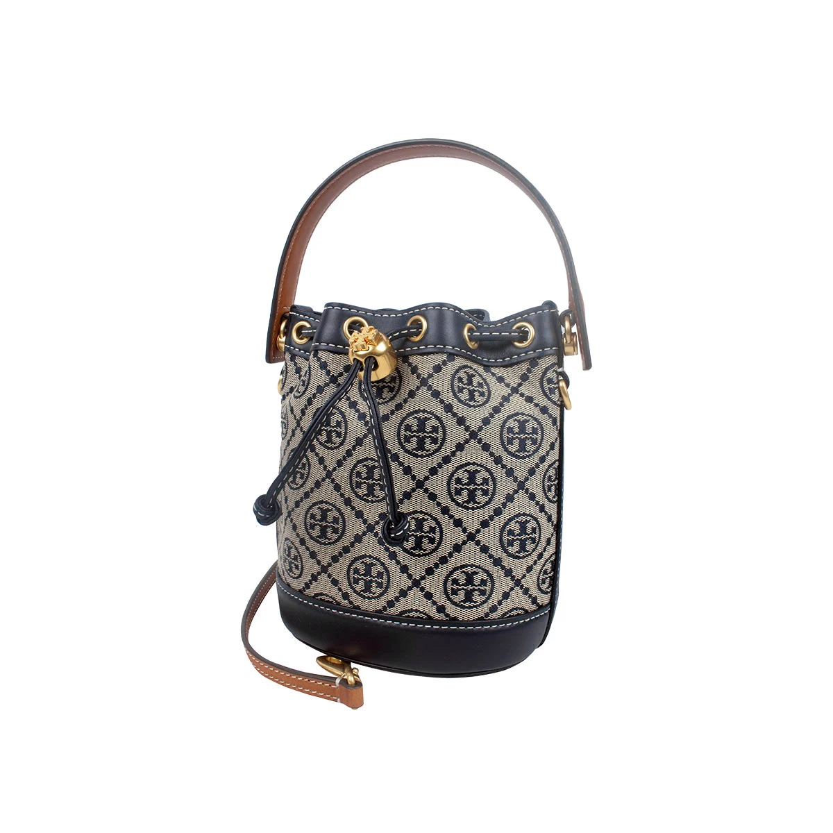 Tory Burch Counter Style T MONOGRAM Mini Crossbody Bucket Bag 80534