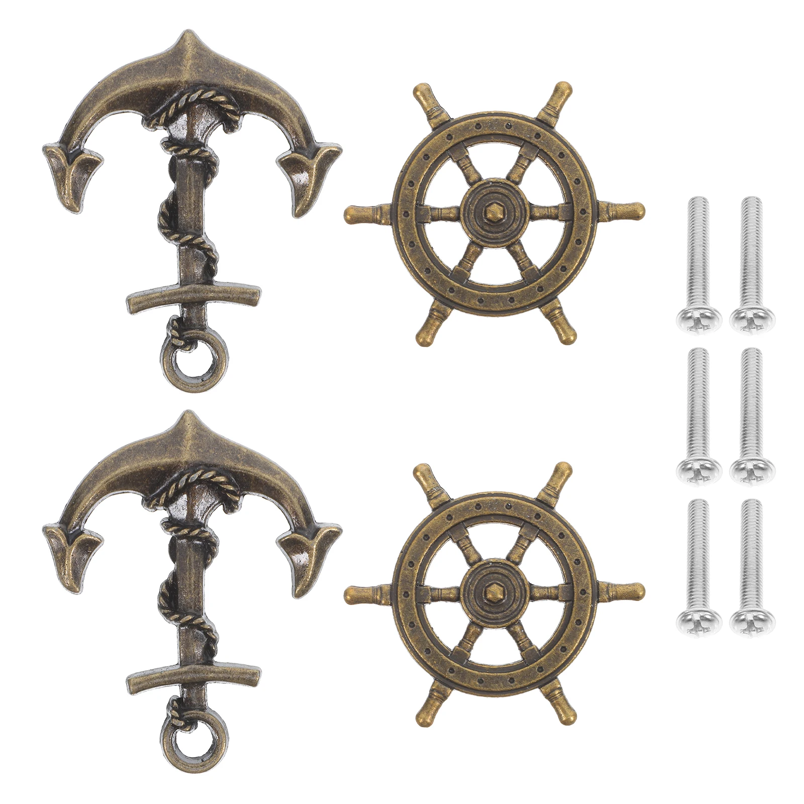 

4 Pcs Drawer Zinc Alloy Cabinet Knobs Drawer Handle Door Handle Vintage Bronze Finish Furniture Closet Door Pulls Furniture