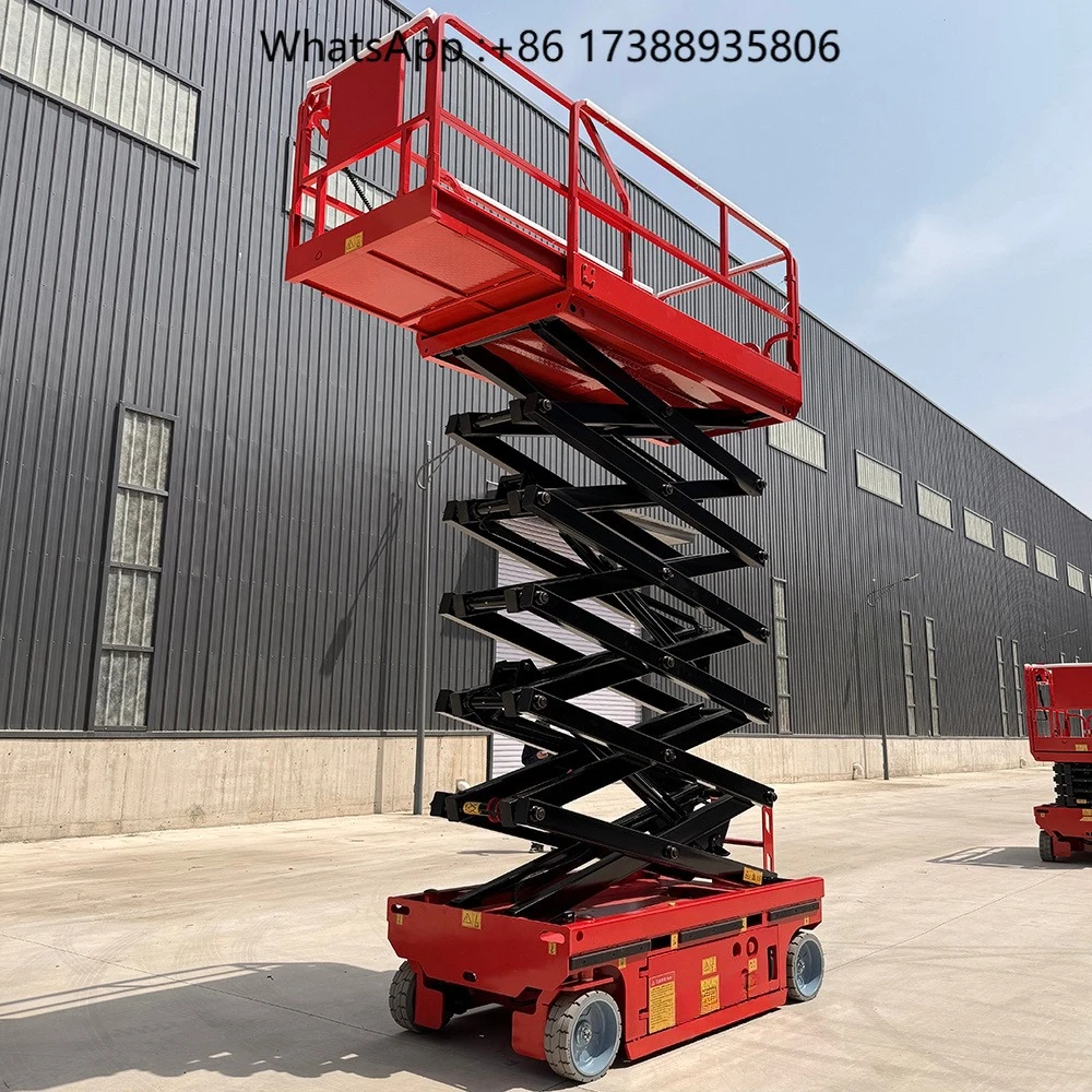 Factory Direct CE Certified 12m Self Propelled Electric Scissor Lift Mobile Platform for Warehouse Construction