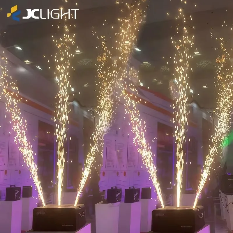 1800W Three-Head DMX Cold Spark  Synchronized Safe Pyro Fountain for Wedding Professional Stage Performance FX