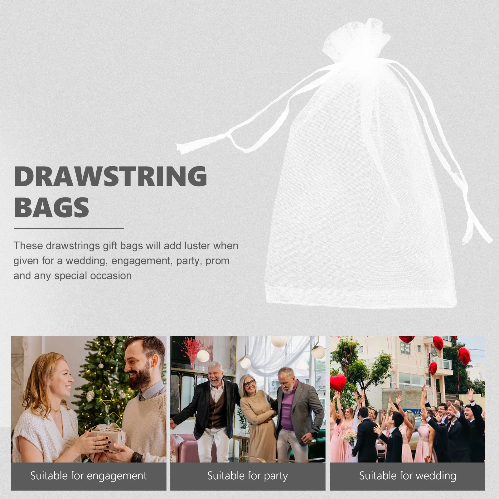 

100pcs Solid Color Gift Bags 10x15cm Drawstring Favor Pouches for Party Wedding Packaging Small Storage Bag