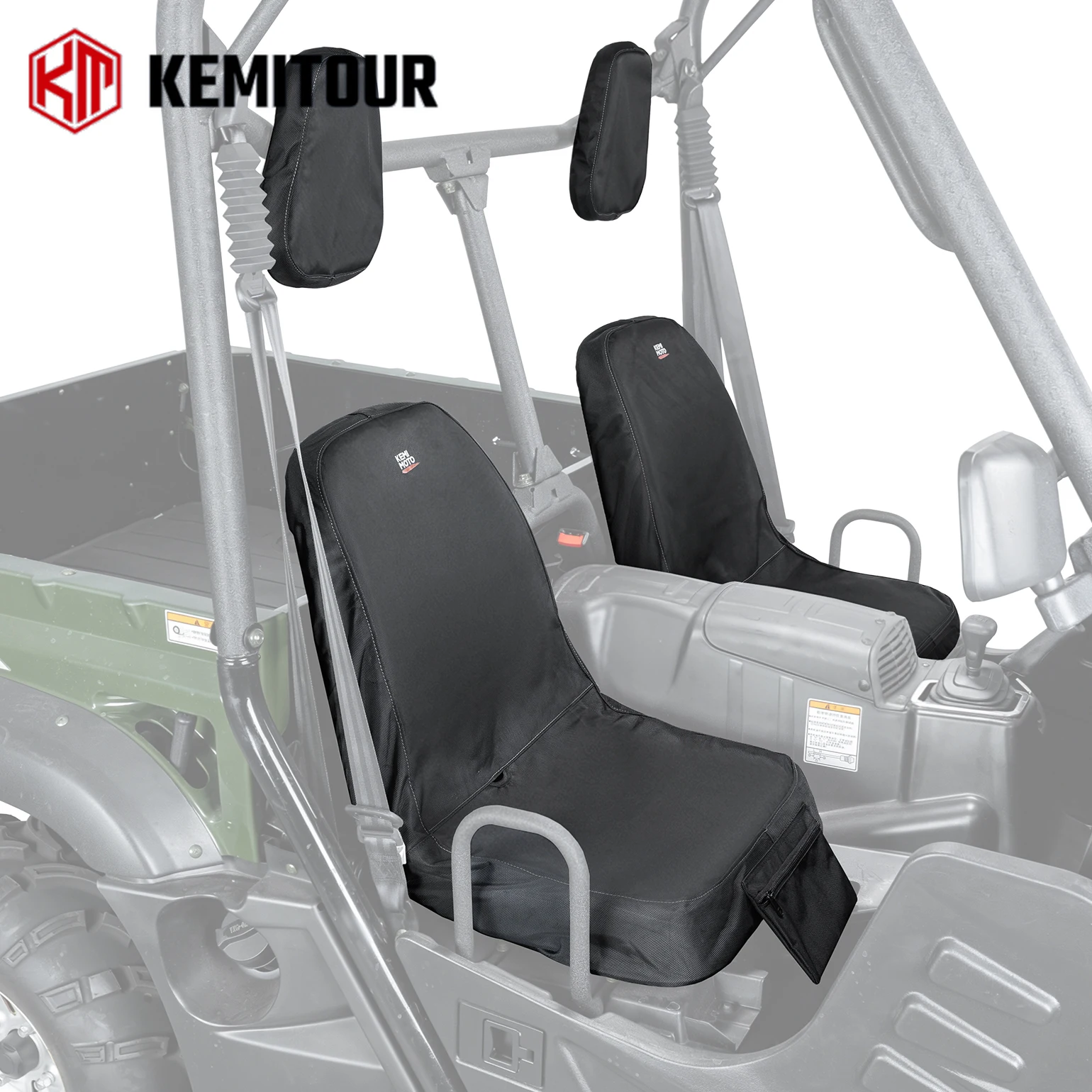 Seat Cover for Hisun for Axis 500 700 for Massimo MSU500 MSU700 for Coleman UT500 UT700 1680D PVC Bottom Zipper Storage Pocket