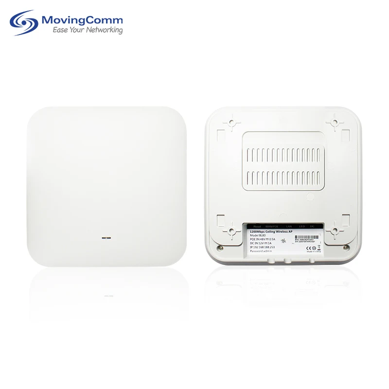 Router bezprzewodowy 1200 Mb/s Dual Band 2.4 GHz 5 GHz Wifi5, szerokopasmowy internet, wewnętrzny punkt dostępowy Wi-Fi do montażu sufitowego.