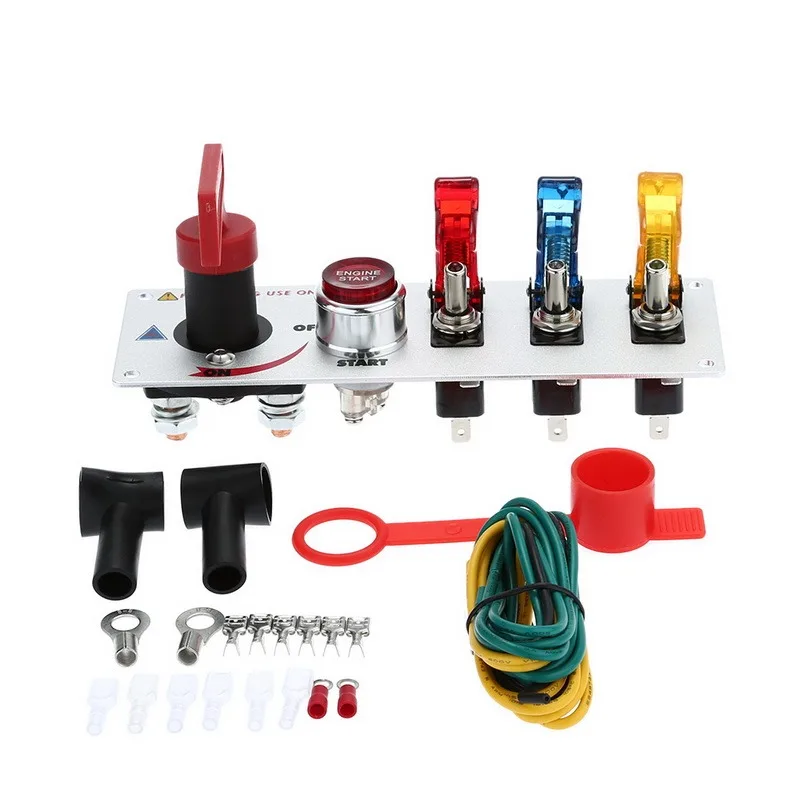 Car Modification Switch Panel Led Overhead Light Racing Toggle Fog Light Switch 12V Universal