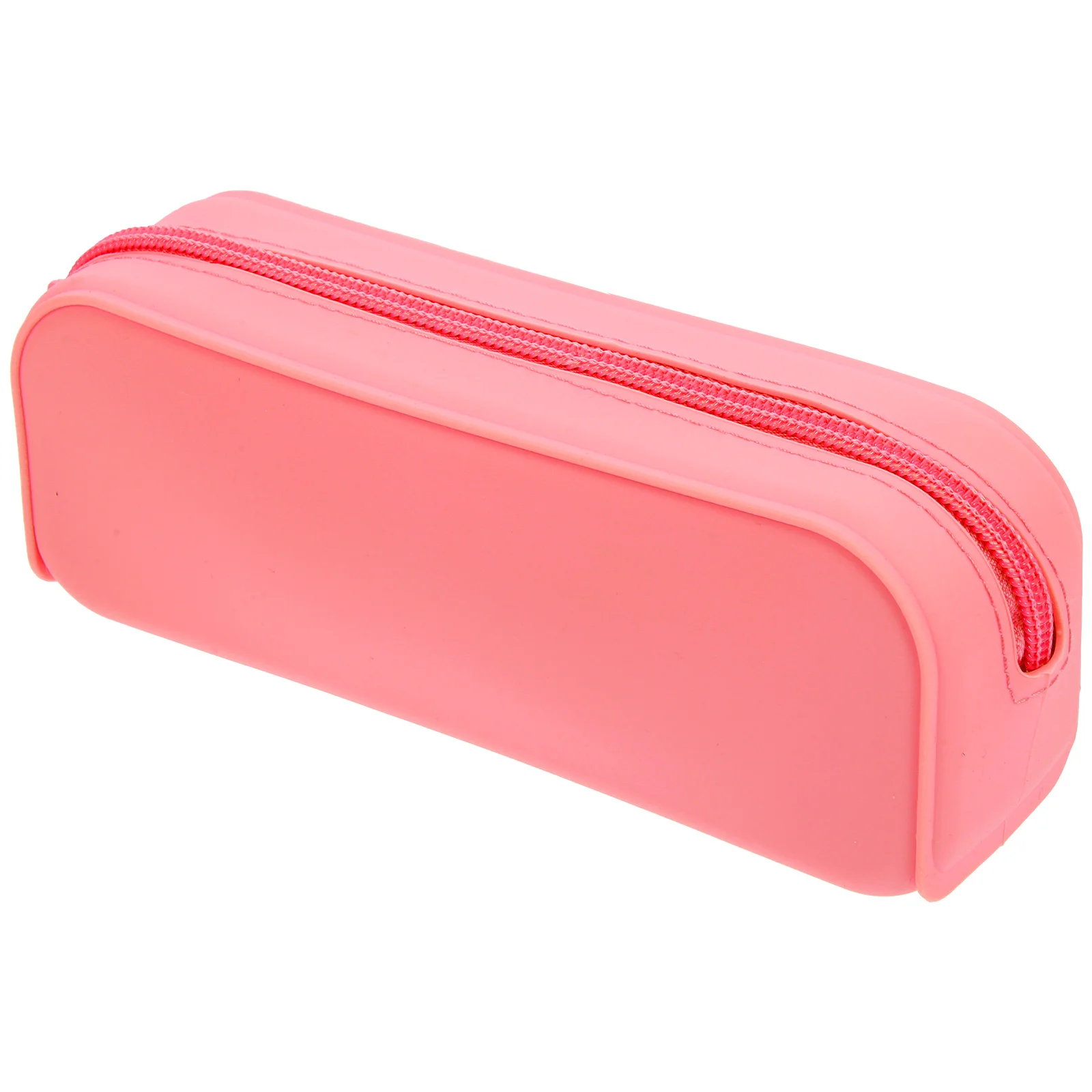 

Solid Color Pen Bag Pencil Case Silica Gel Washable Zipper School Supplies College Students Desk Organizer