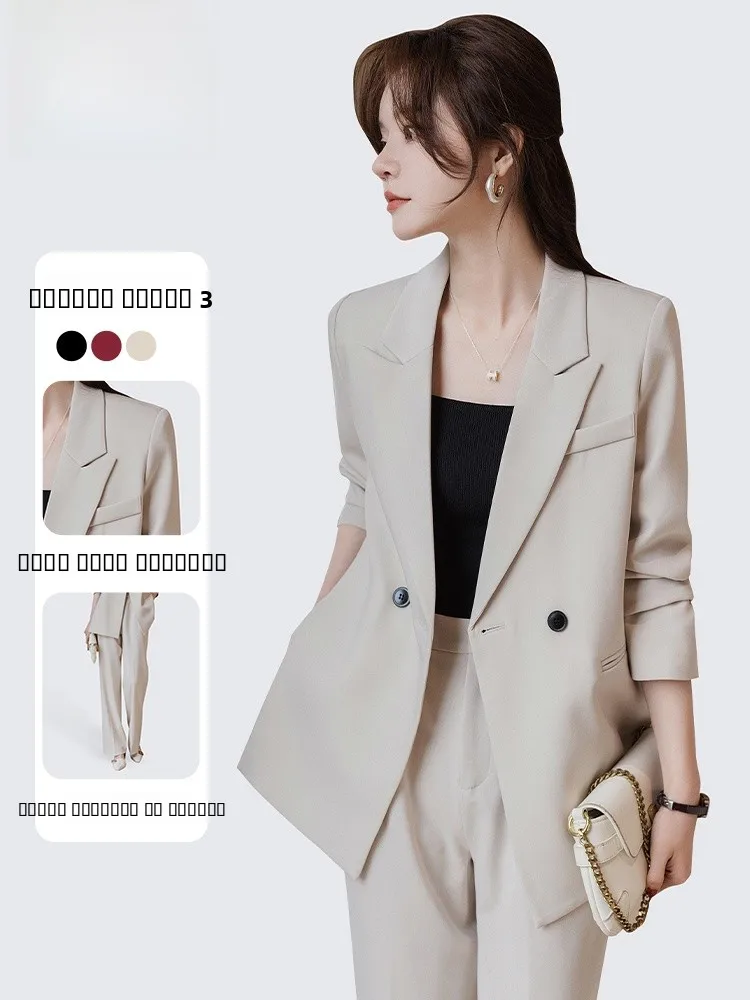

Женский костюм-двойка: повседневный, модный, весна-осень, новинка, маленький размер, в западном стиле, верхняя одежда, полиэстер