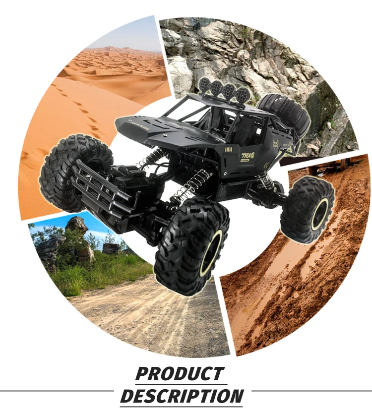 9268-1:12 4WD RC Car With Led Lights 2.4G Radio Remote Control Cars Buggy Off-Road Control Trucks Boys Toys for Children