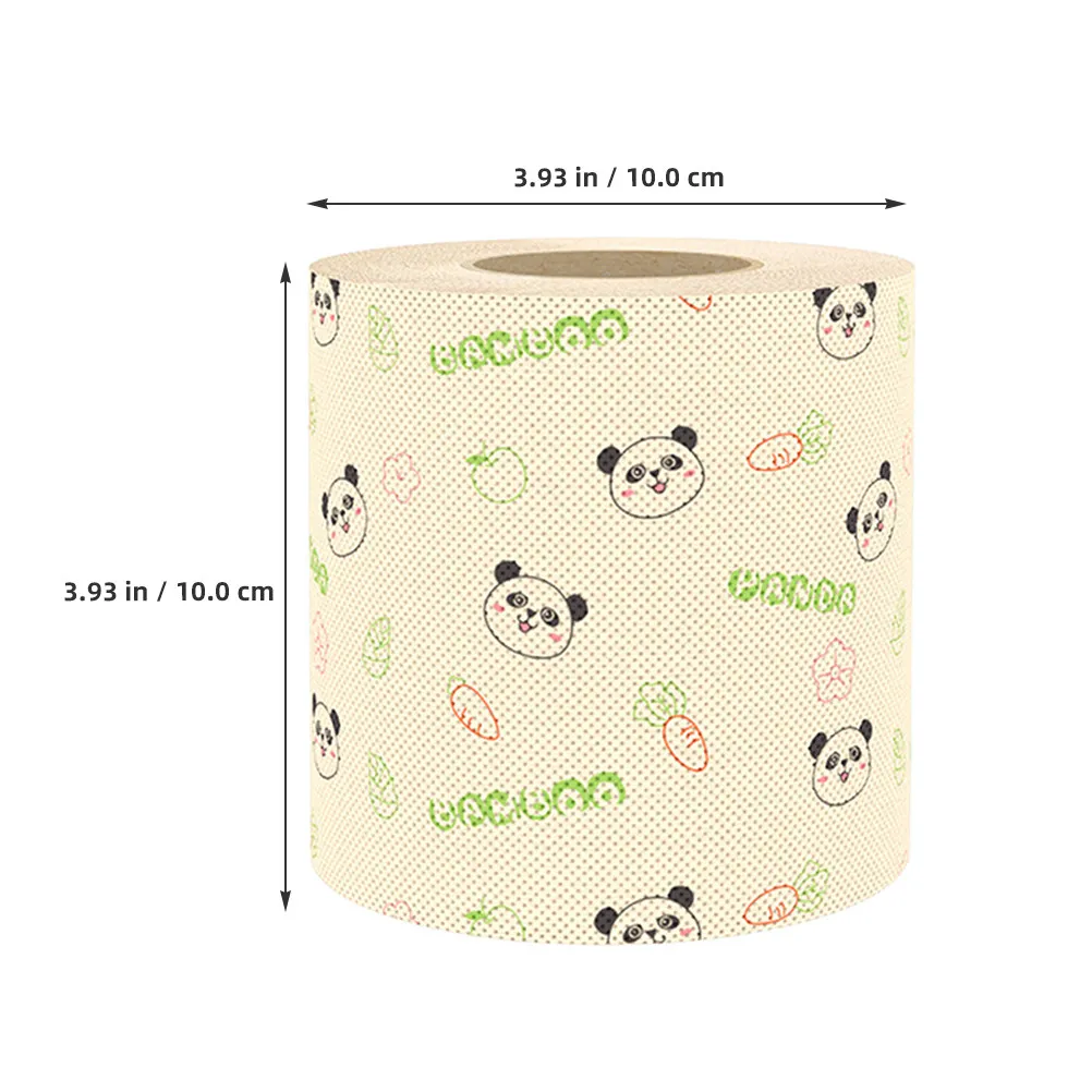 Bamboo Toilet Paper Roll Panda Printed Pattern Soft Gentle Skin Decorative Toilet Paper for Home Office Bathroom Novelty