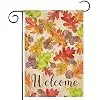 Welcome Fall Garden Flag 12.5 x 18 Inch Autumn Leaves Garden Flag Decorative House Yard Double Sided Flag for Autumn Seasona jjp
