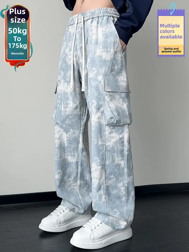 

plus Size Men's Casual Pants 300 Pou Extra Large Spring Autumn Sle Durable Workwear Loose Fit Comfortable Straight Leg