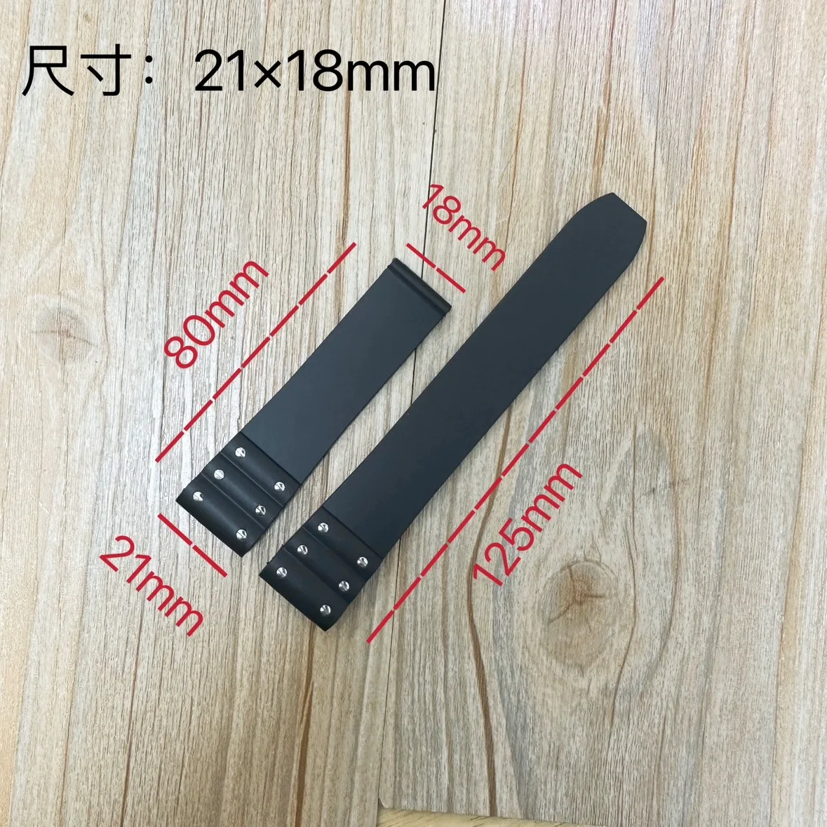 21mm Waterproof rubber watch strap Silicone watchband Folding buckle bracelet for CARTIER SANTOS DE CARTIER