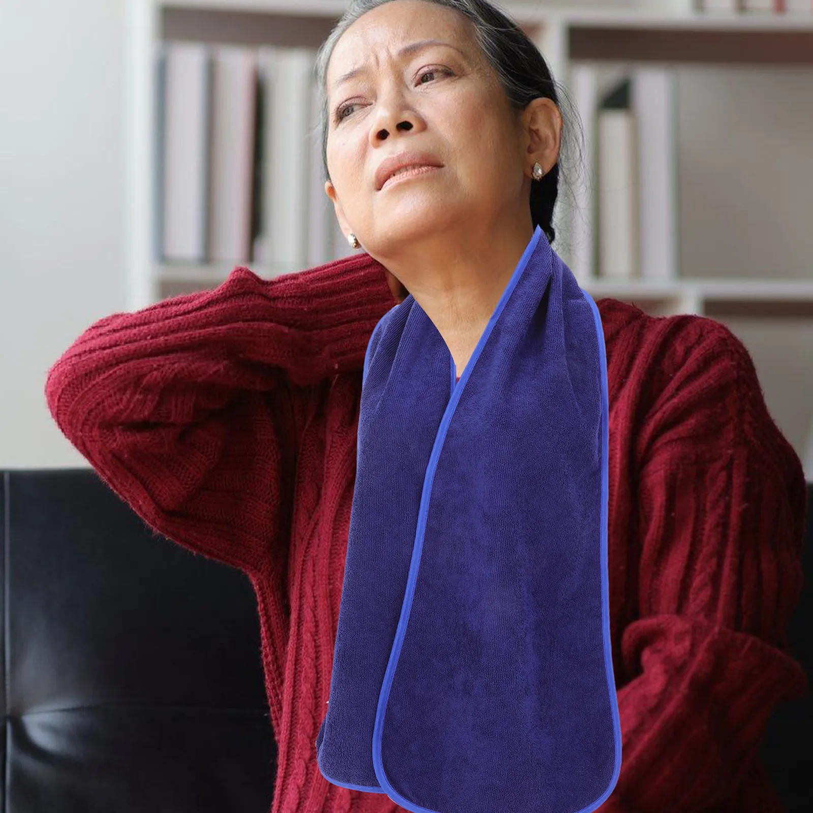 Adult Polyester Warm Scarf Bib Dining Clothing Protector Easy Clean Soft Comfortable Mealtime Apron for Elderly Disabled Men