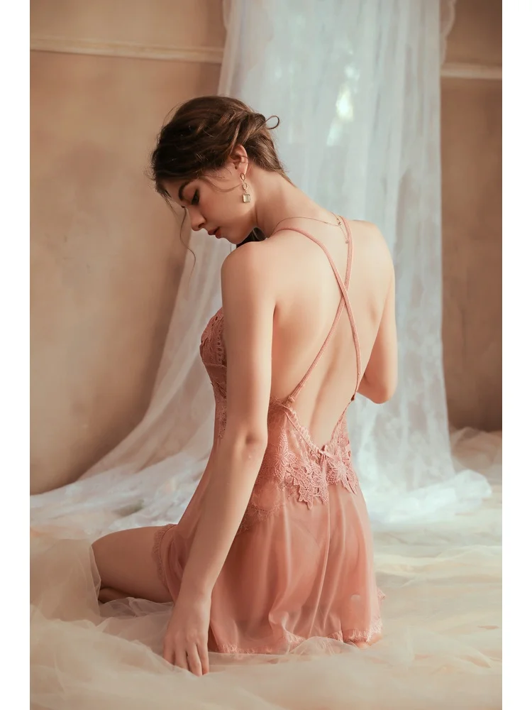 

Нежное розовое кружевное белье Babydoll Dress