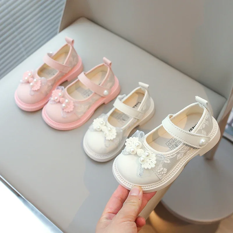 

Fashionable Girls Embroidered Leather Shoes Children’s Ethnic-Style Casual Shoes Student Performance Leather Shoes Kids Princess