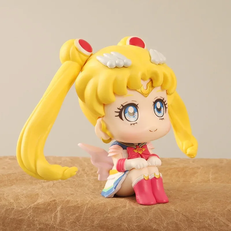 Sailor Moon Anime Figure Tsukino Usagi Chibiusa toys model Action Figures Statue Collection Cake decoration Pendant girls Gifts