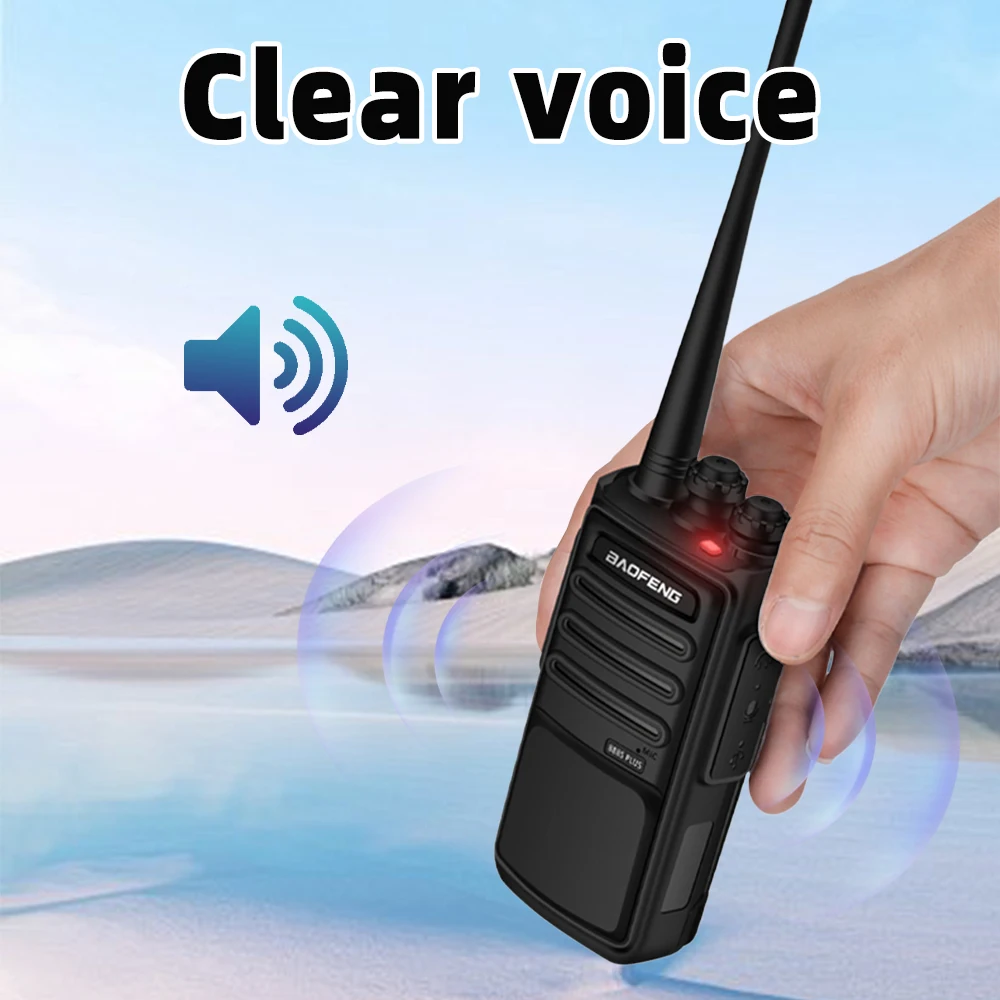 6-Pack Baofeng 888S PLUS Walkie Talkies UHF 400-470MHz BF-888S Portable 16-Channel Long-Distance Professional Range 3-5km Radio