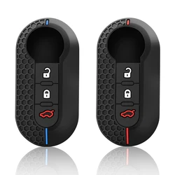 Silicone Remote Key Case for Fiat Palio 500 Panda Punto Dot  Attractive Lancia Musa Grande 500L Ducato Keychain Car Key Cover
