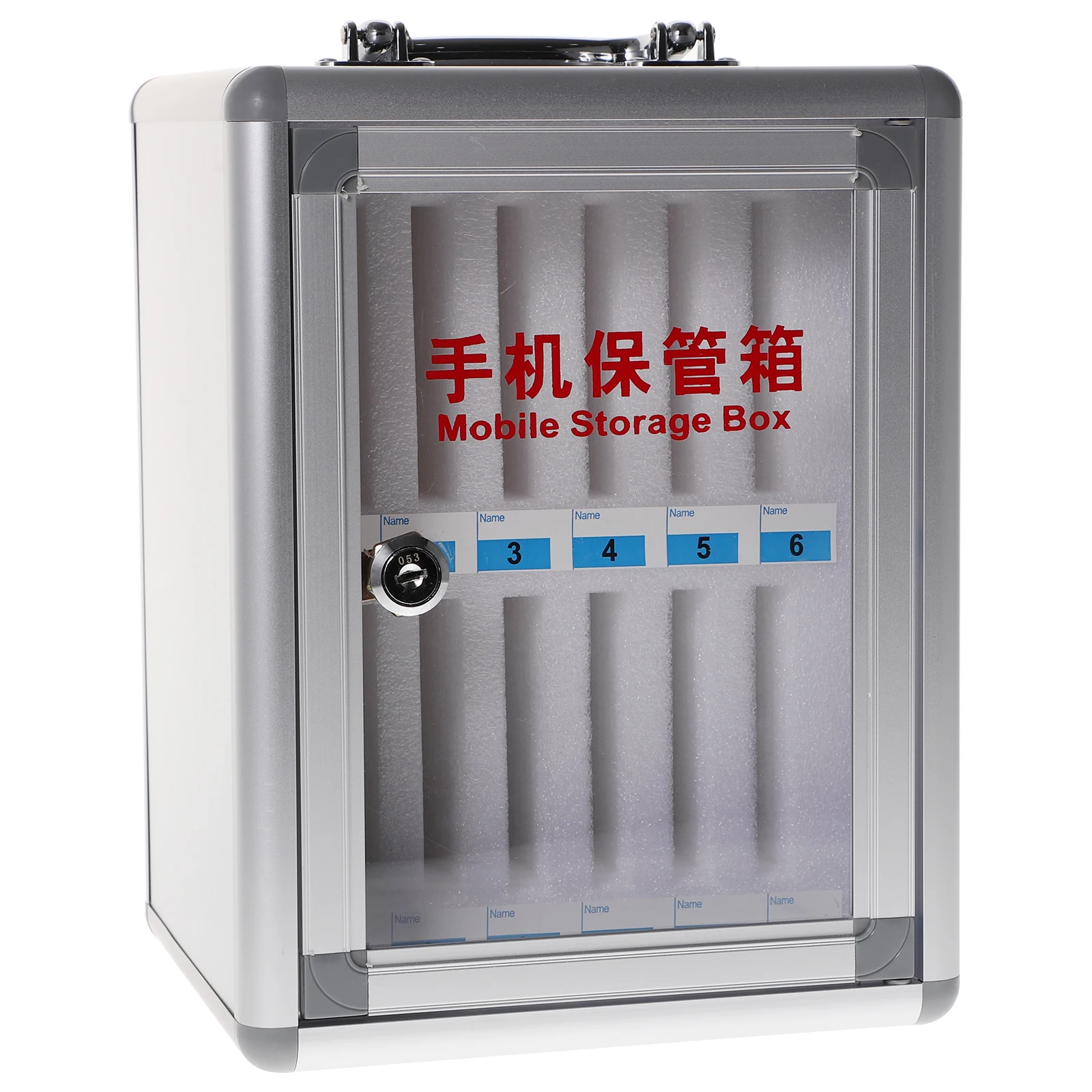 

Mobile Phone Storage Cabinet 12 Slots Cellphone Locker Aluminum Wall Mount Home Office School Factory Secure Lock Stylish