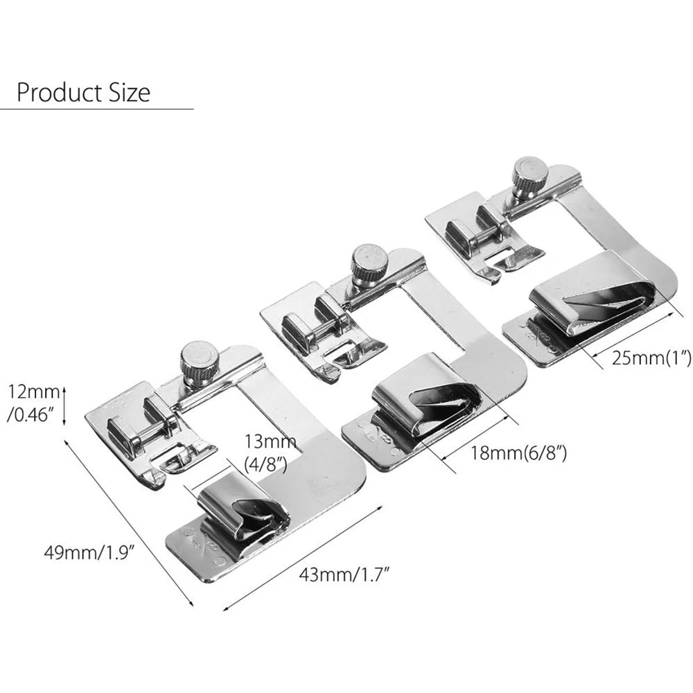 8 szt. Zestaw zawinięty brzeg stopka dociskowa taśma diagonalna stopka z lamownikiem regulowana prowadnica do akcesoriów domowa maszyna do szycia