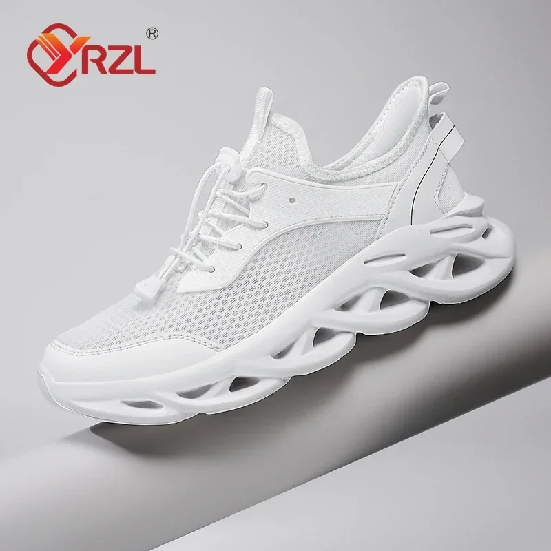 YRZL Athletic Shoes Sneakers for Men Comfortable Mesh Breathable Running Sports Shoe Men's Casual Shoes Thick Bottom Man Sneaker