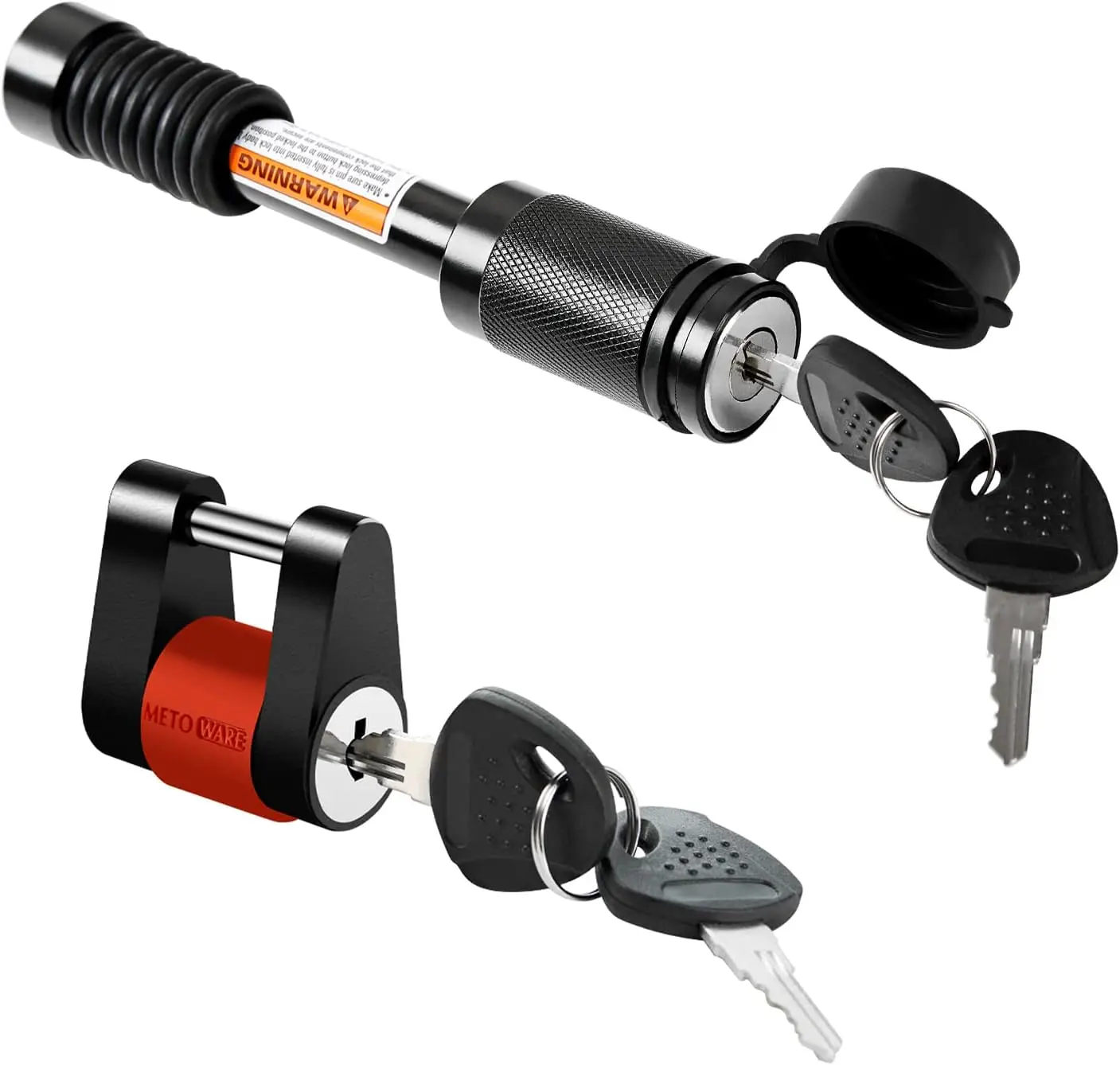 

Комплект замков для фаркопа 5/8 дюйма для приемников 2-2,5 дюйма, противоугонная защита при буксировке с ключами и красным резиновым кольцом